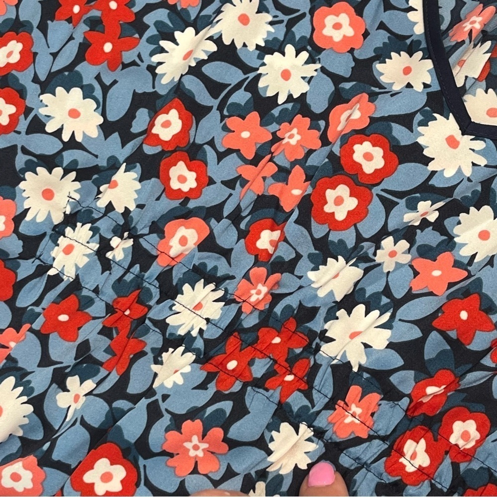 Kate Spade Daisy Shadows navy pink floral Kaftan size medium - Picture 9 of 9